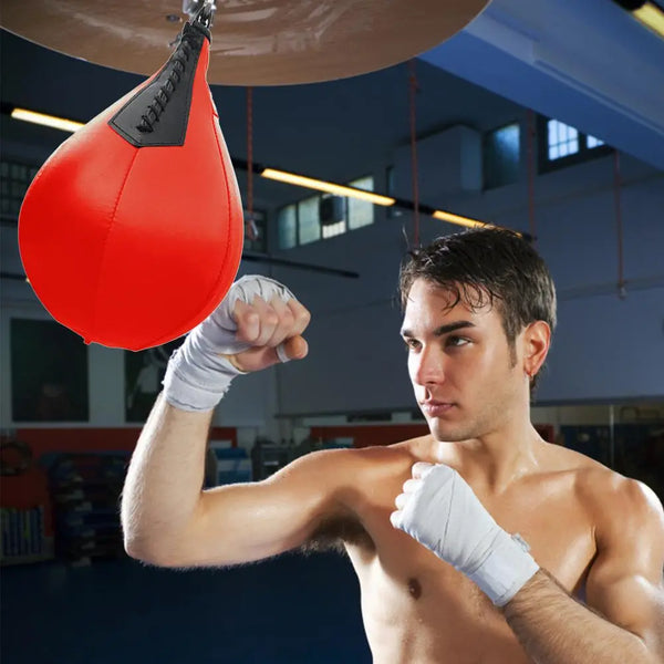 PU Leather Pear Boxing Bag Hanging Speed Balls Boxing Muay Thai MMA Fitness Or Fighting Sports Sports Training Equipment