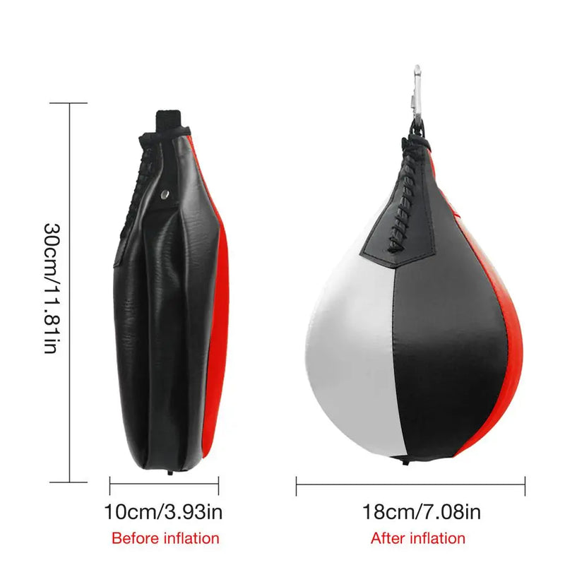 PU Leather Pear Boxing Bag Hanging Speed Balls Boxing Muay Thai MMA Fitness Or Fighting Sports Sports Training Equipment